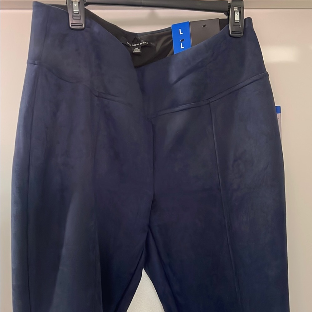 Navy Blue High-Waisted Pants